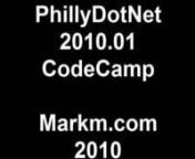 Our first 2010 Code Camp will be held at the DeVry University campus in Fort Washington, PA on Saturday, April 10 from 8:30-5:00. Please register at EventBrite. Detailed directions are on the DeVryweb site.nn* Lots of code, just say no to slides!n* 8 hours of learning and networkingn* 60 sessions by 60 speakers (8:30, 10:00, 12:30, 2:00, 3:30)n* 12 tracks (two recorded live by Microsoft MSDN)n* 600 seats with tables (laptops welcome)n* Breakfast, lunch, and afternoon sn
