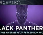 In June of 2016, the team at Perception consulted with Marvel Studios to explore the different ways technology could be envisioned and impact the mythological world of Wakanda. A weeks worth of consultation expanded into 18 months of conceptualizing technological paradigms, interface design, animation, vfx, and an elaborate title sequence. This is a montage of all the work in the movie.nnOther movies featuring PERCEPTION design work include:nFeature Film Montage: http://bit.ly/2pQJ3xgnIron Man 2
